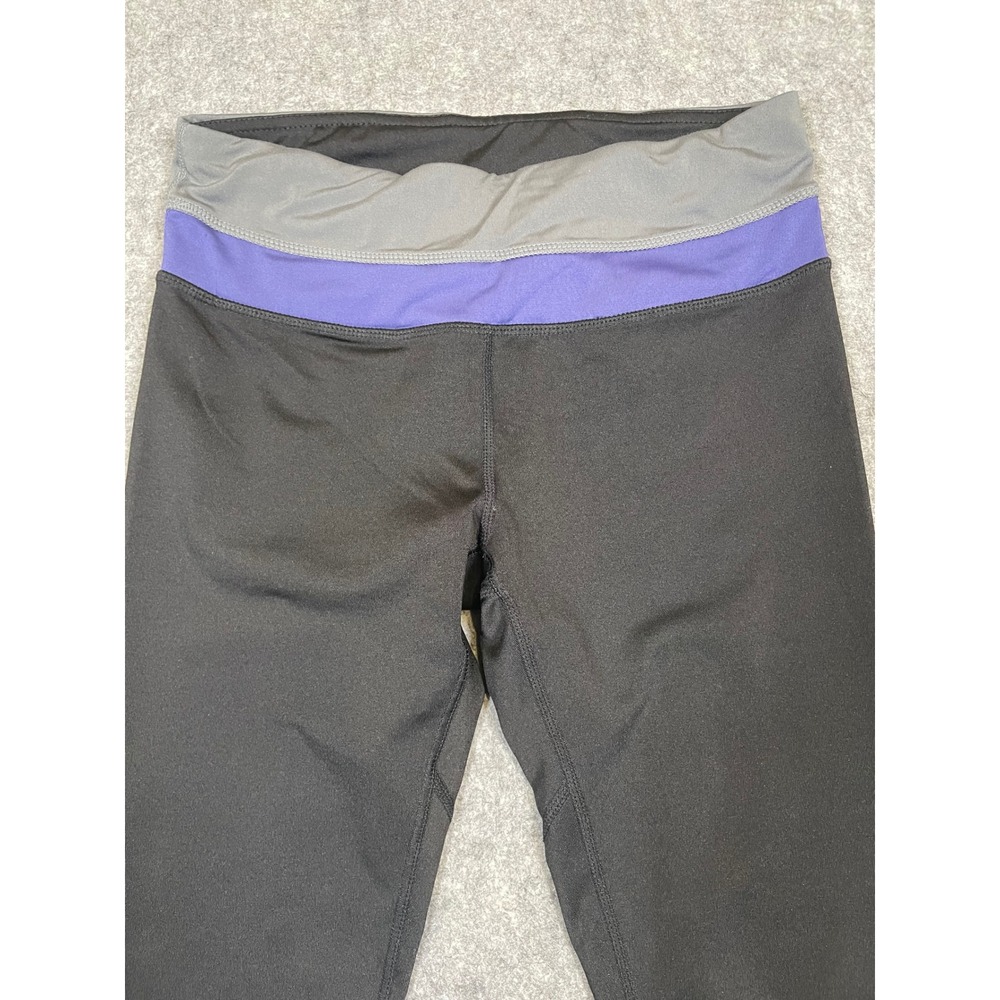 Golds Gym GGX Yoga Pants Women Small Black Purple Capri Leggings - Picture 2 of 5